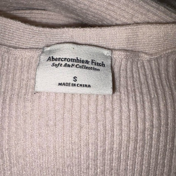 Abercrombie & Fitch Beige V-Neck Cardigan - Picture 6 of 8